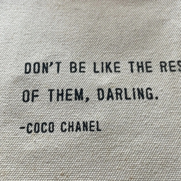 New Don't Be Like The Rest Of Them (Coco Chanel) Canvas Zip Bag - Picture 5 of 7